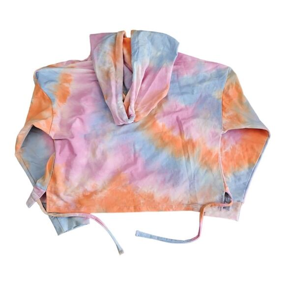 Blank NYC Tie Dye Cropped Boxy Hoodie Size L - Picture 3 of 6